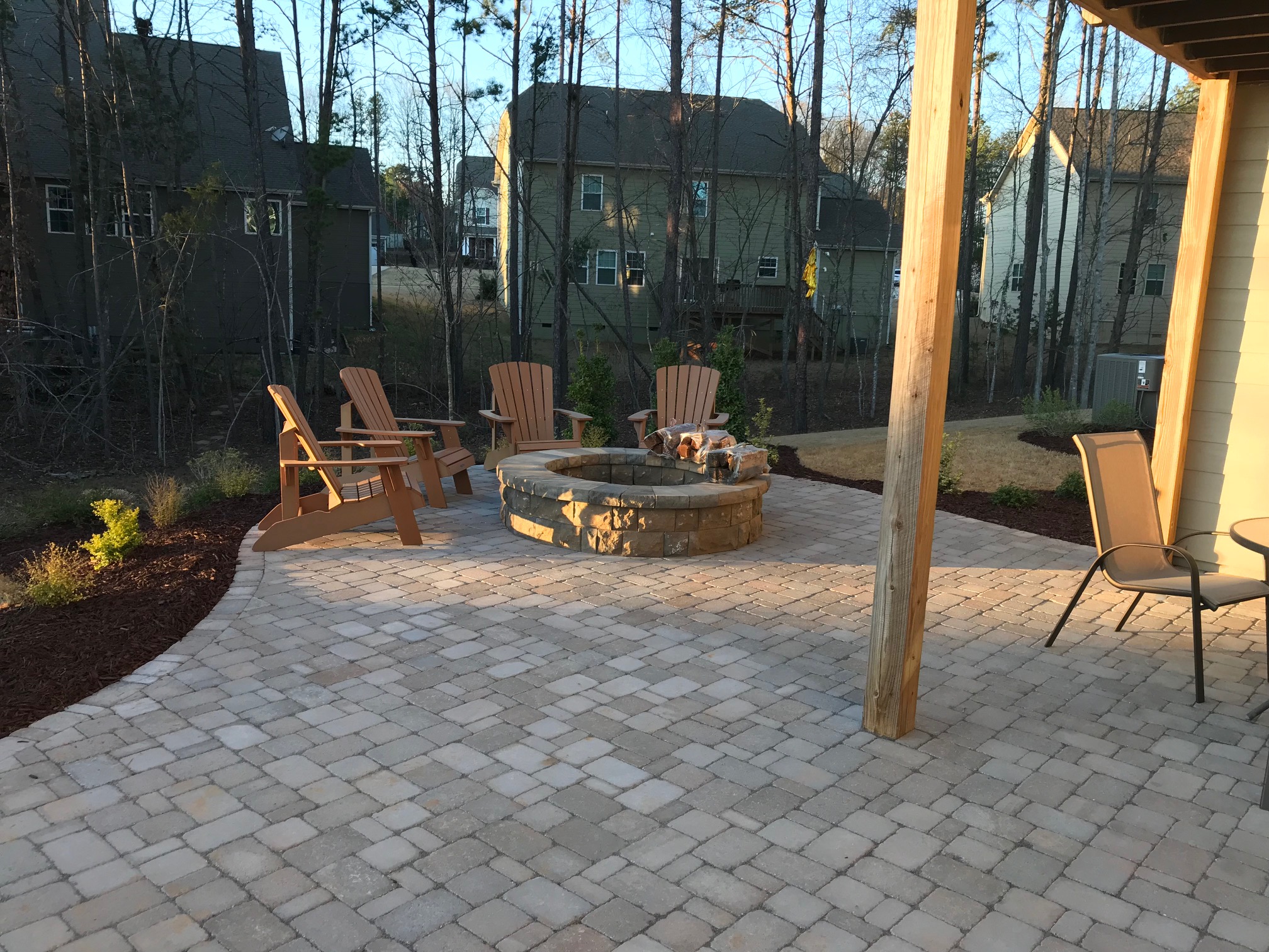 A Belgard Paver Patio, Fire Pit and Landscaping - Mr ...