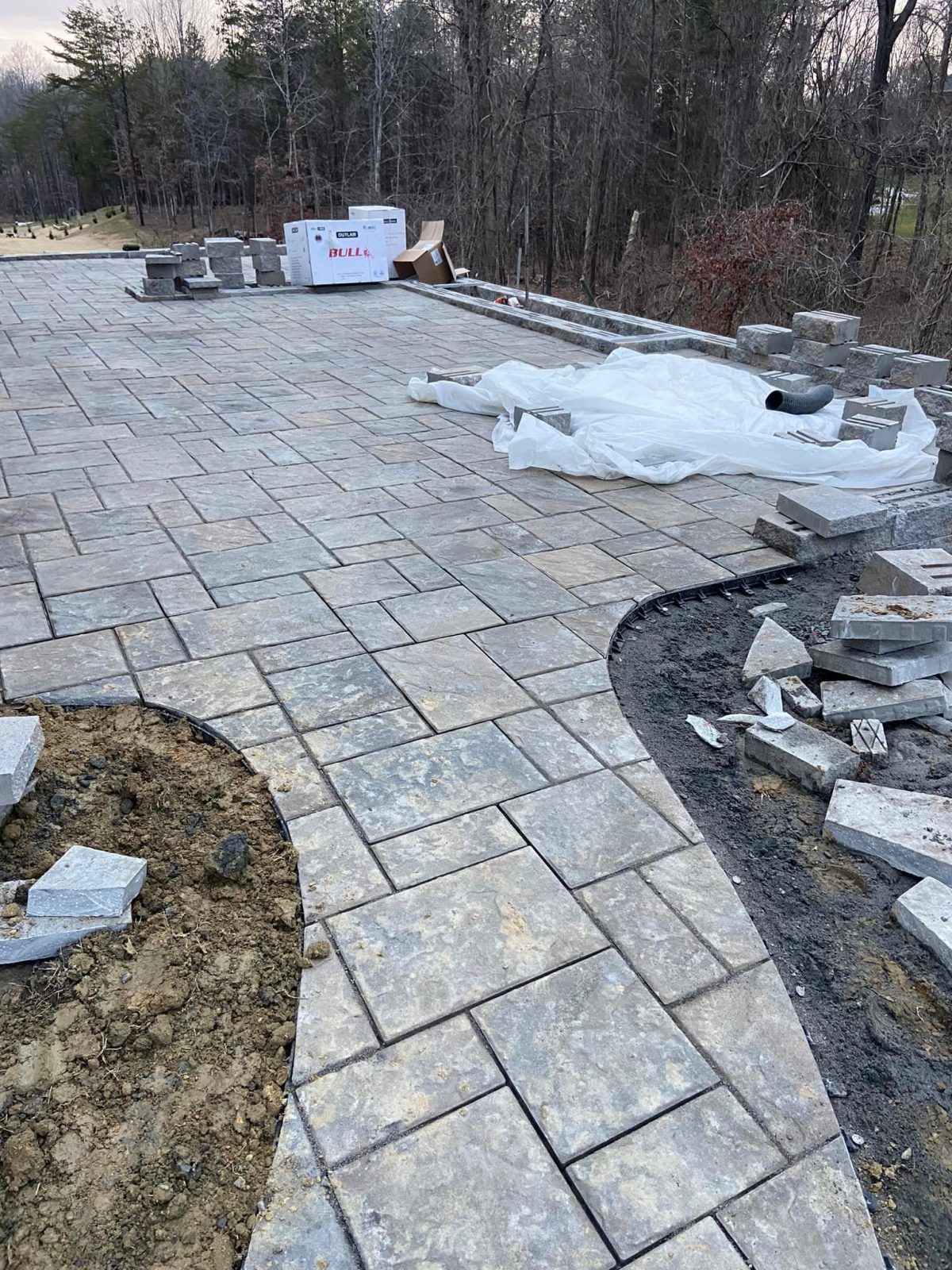 Techo Bloc Blu Slab Hd Slate Champlain Grey Paver Patio Pathway