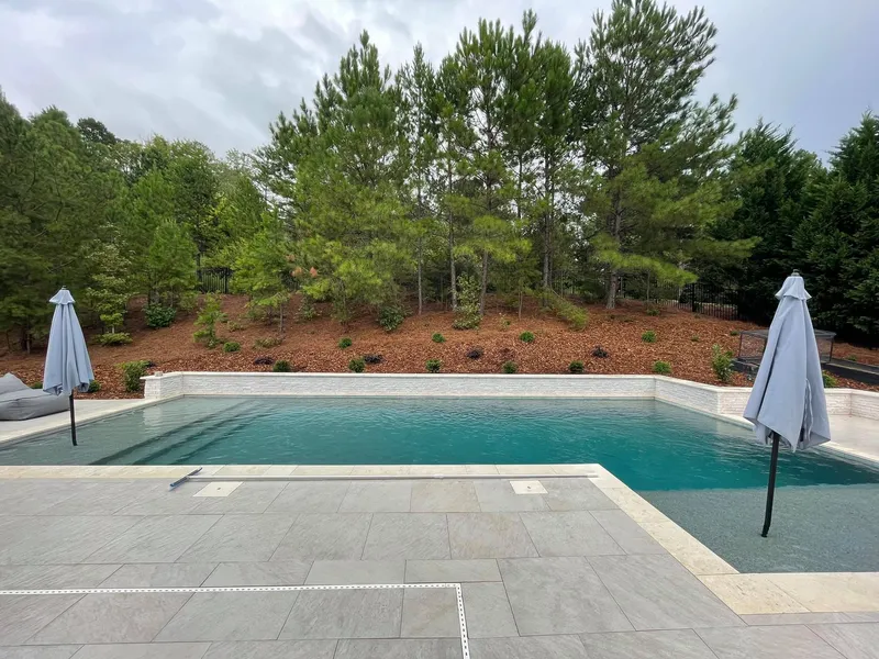 Landscaping around a Pool