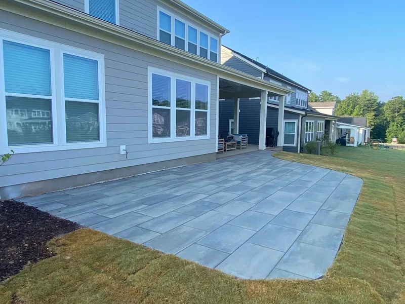 Techo-Bloc Shale Grey Blu Grande Slab Smooth Paver Patio