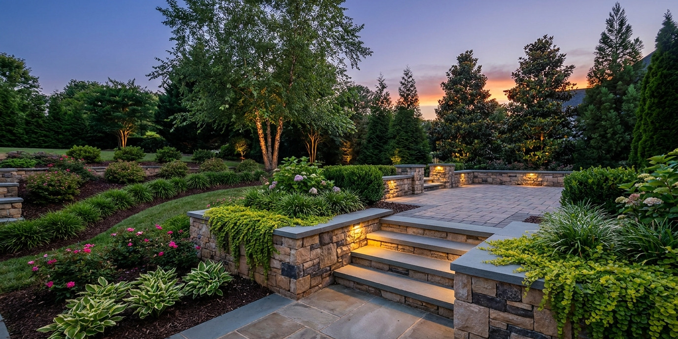 Built-In Hardscape Planters vs. Tiered Softscape Beds: Elevating Dimension and Texture in Charlotte Backyards