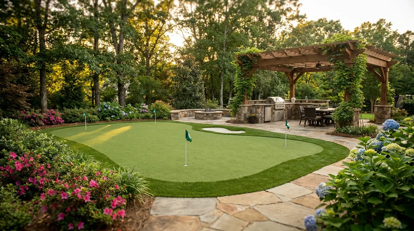 Backyard Putting Green Charlotte vs Multi-Use Court