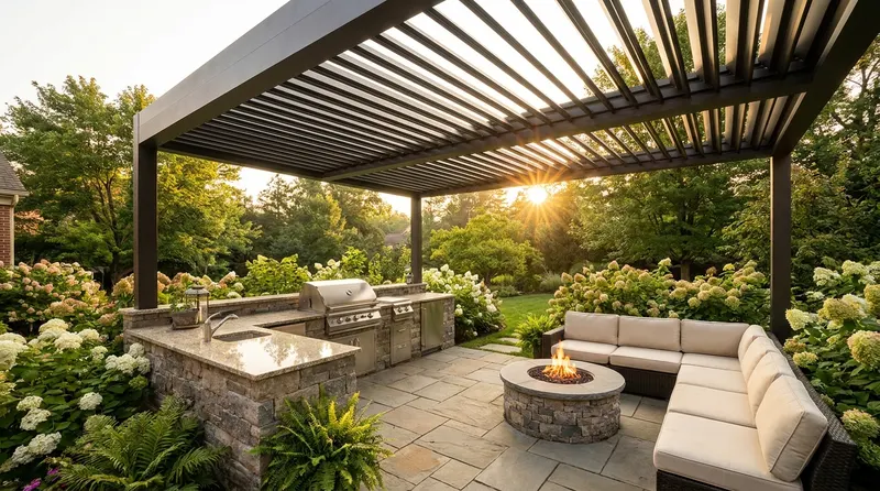 Louvered Pergola Outdoor Living Charlotte vs Pavilion