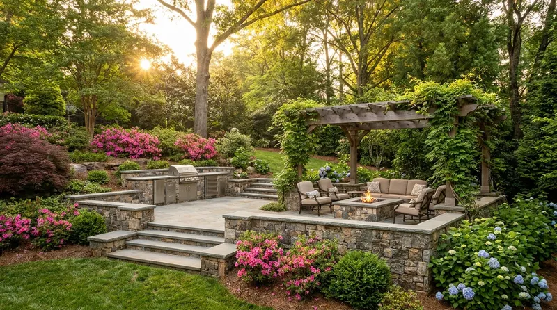 Multi-Level Patio Terraces for Sloped Charlotte Yards: Turning Grade into Outdoor Rooms