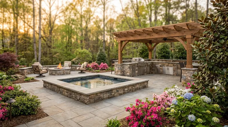 Spa Terrace vs Full Poolscape: Choosing a Water-Centered Retreat for Smaller Charlotte Lots