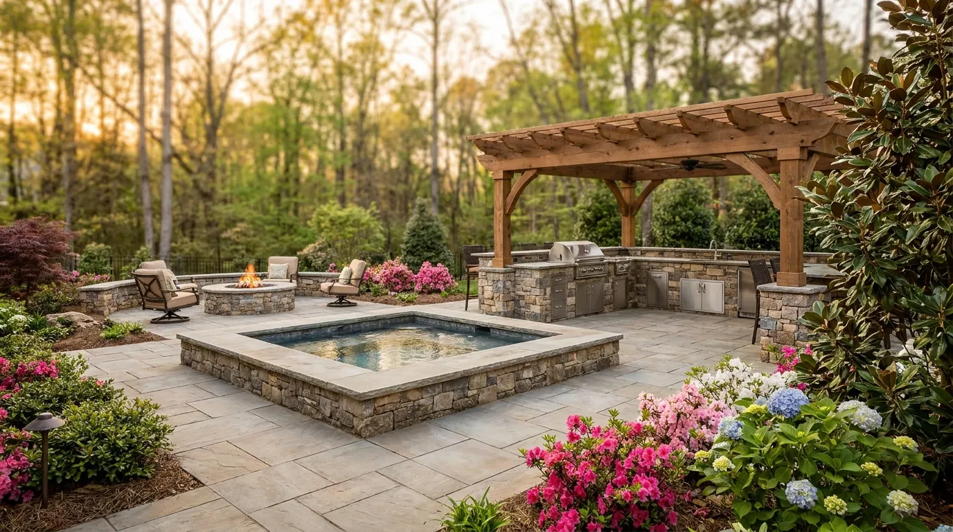 Spa Terrace vs Full Poolscape: Choosing a Water-Centered Retreat for Smaller Charlotte Lots