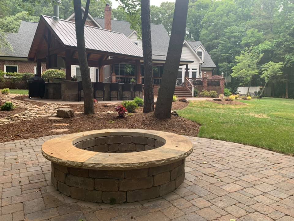 Gorgeous FirePit connected to the outdoor bar