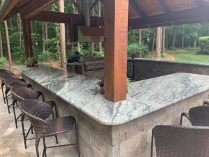 Outdoor Bar with custom granite