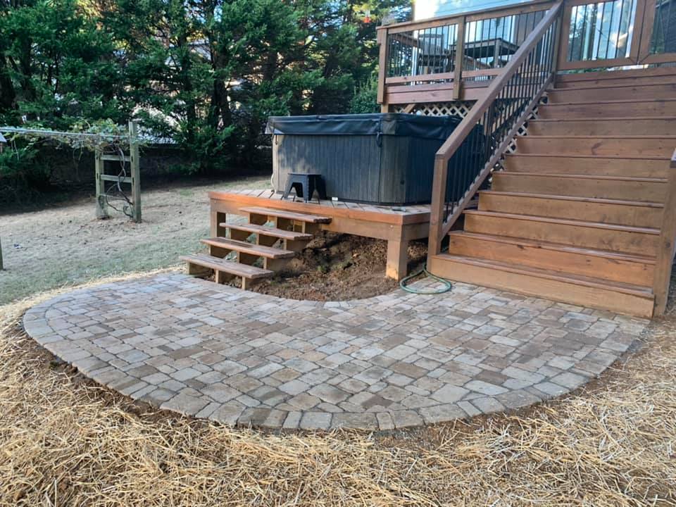 Paver Patio Landing and Pathway