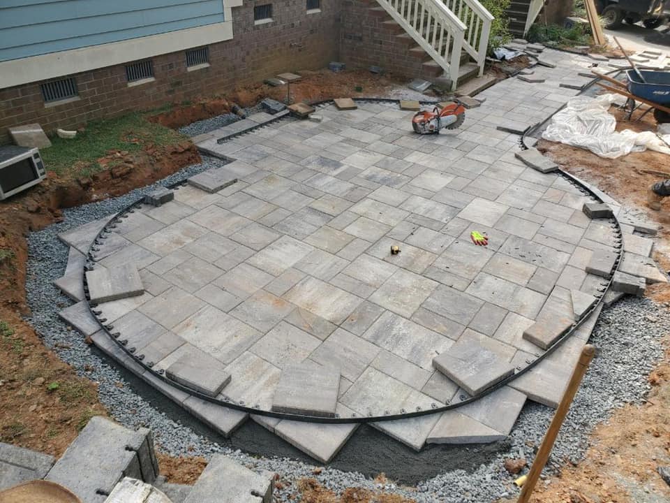 Seating / Retaining Walls and the base of a Paver Patio