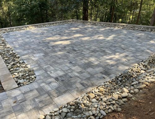 River Rock next to a Paver Patio – Outdoor Living Tip of the Day