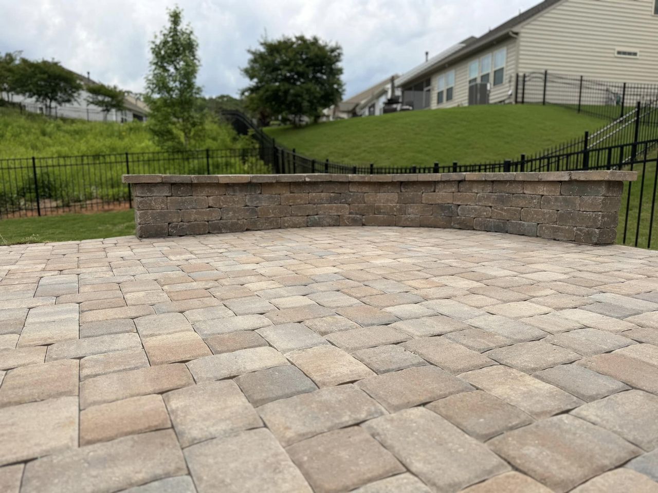 Paver Patio Expansion and Seating Wall