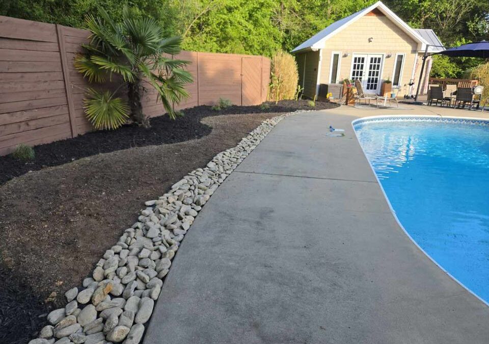 River Rock around a Pool – Mr. Outdoor Living® Tip of the Day
