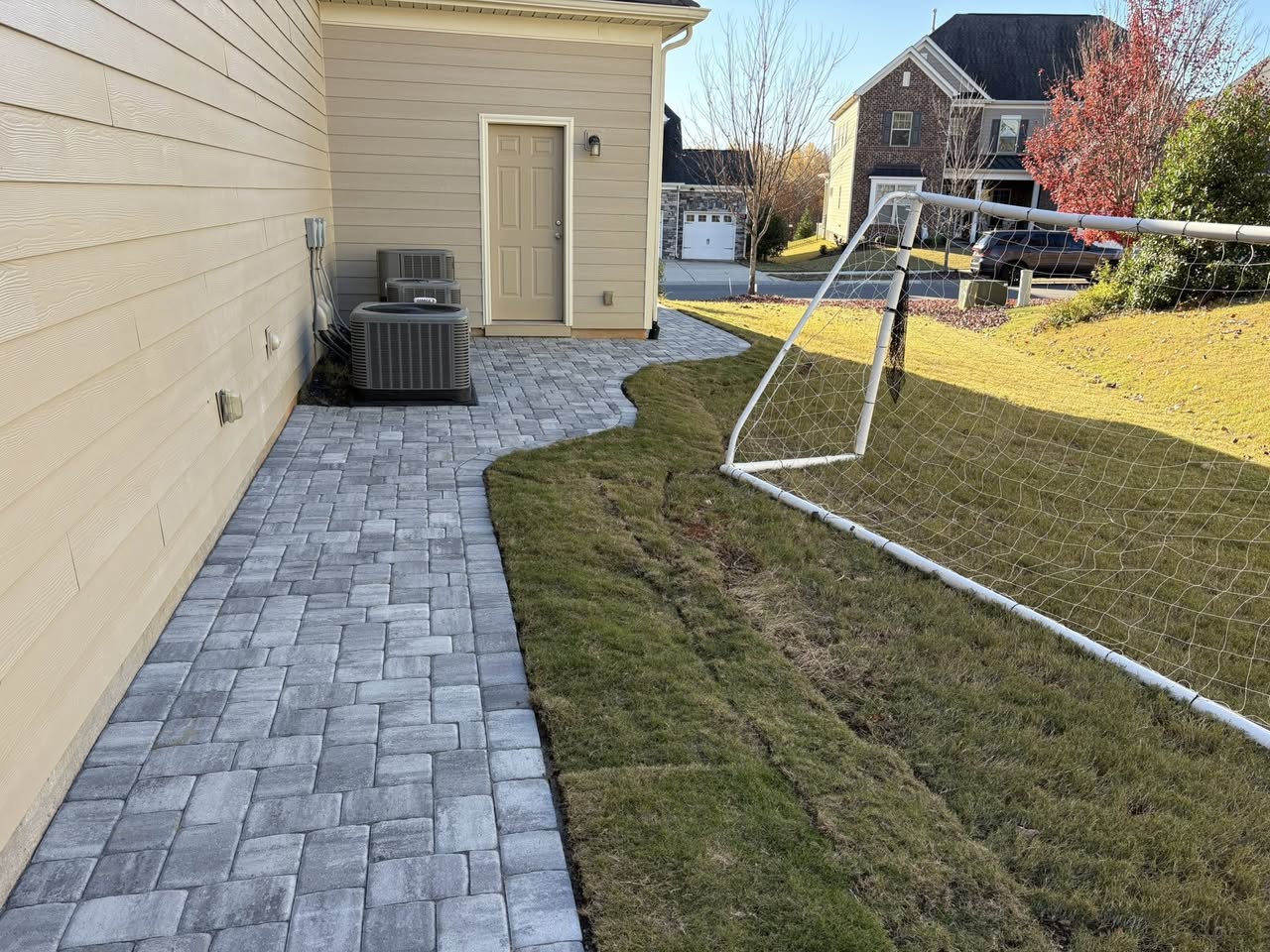 Fire Pit and Paver Pathway