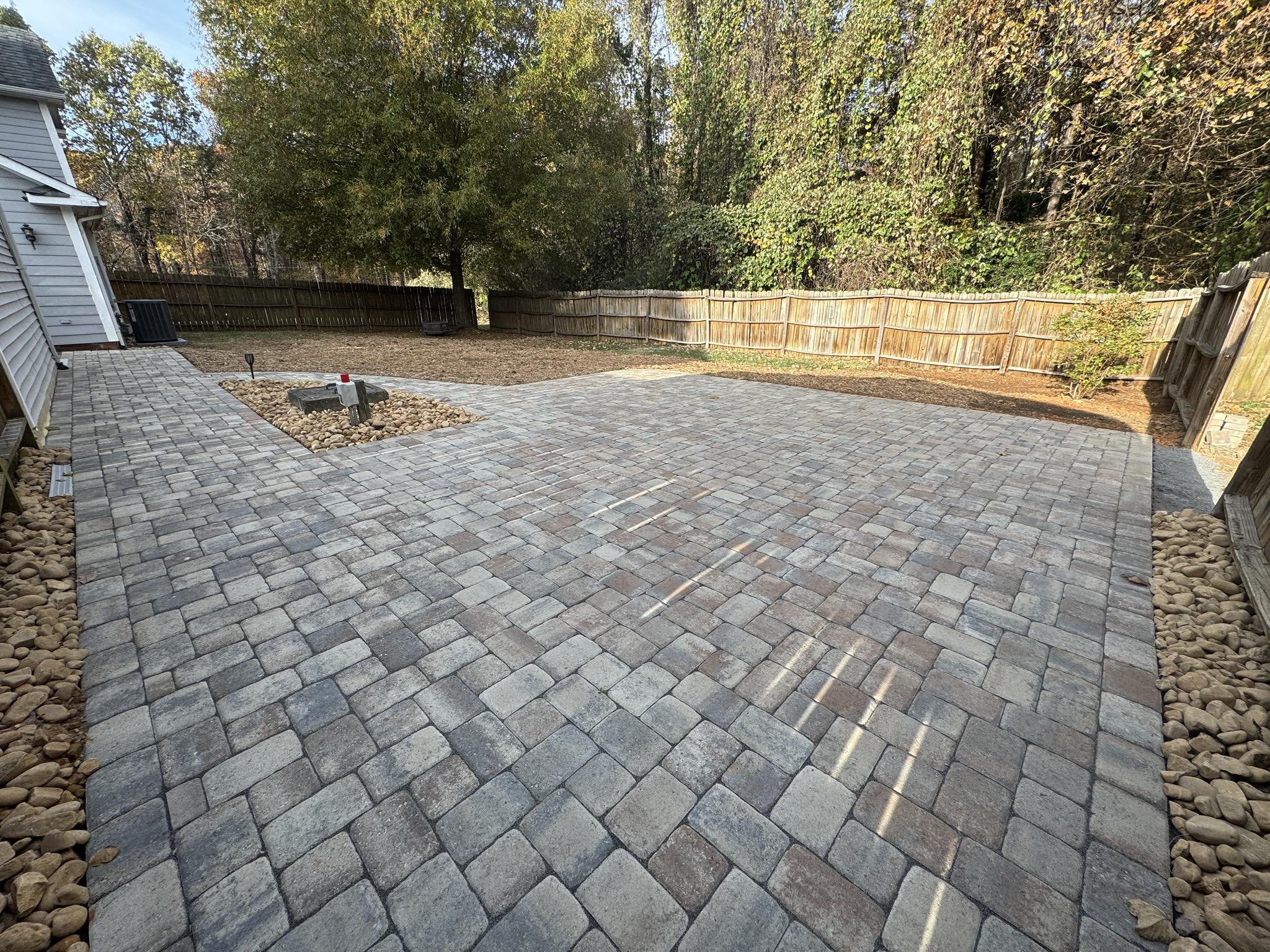 Paver Patio with Drainage Solutions