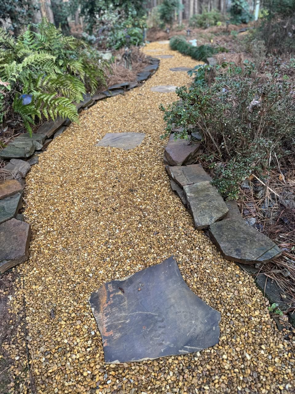 Pea Gravel Pathway