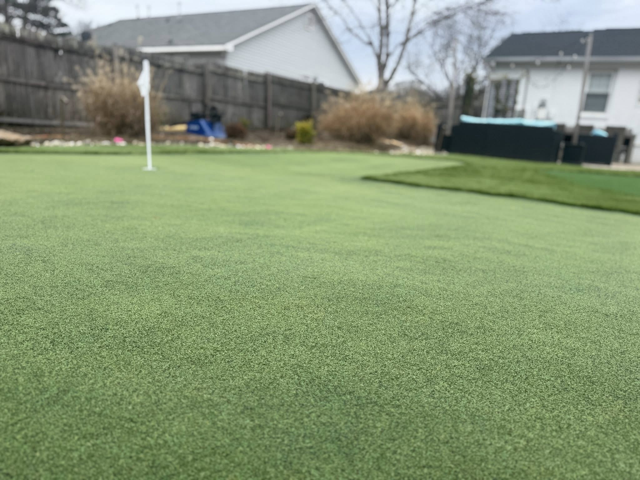Putting Green in a Backyard