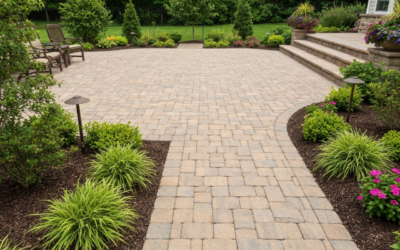 Paver patio and walkway