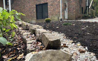 Boulders as retaining wall